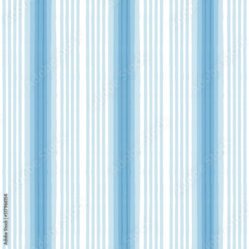 Blue stripes pattern, classic striped seamless background, Hand drawn brush strokes. vector stripes, cute paintbrush line backdrop