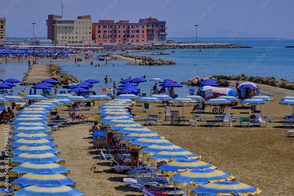 Anzio beach in the summer, Italy