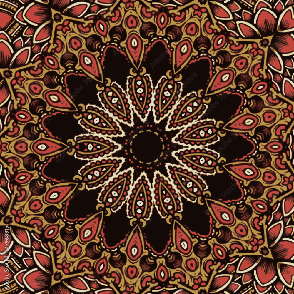 Authentic carpet design illustration