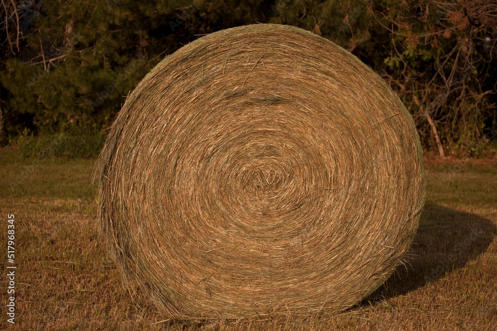 A Haybale close of the spiral middle in the Midwest A Haybale close of the spiral middle in the Midwest
