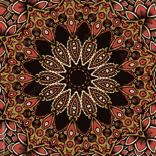 Authentic carpet design illustration