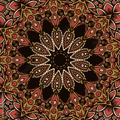 Authentic carpet design illustration