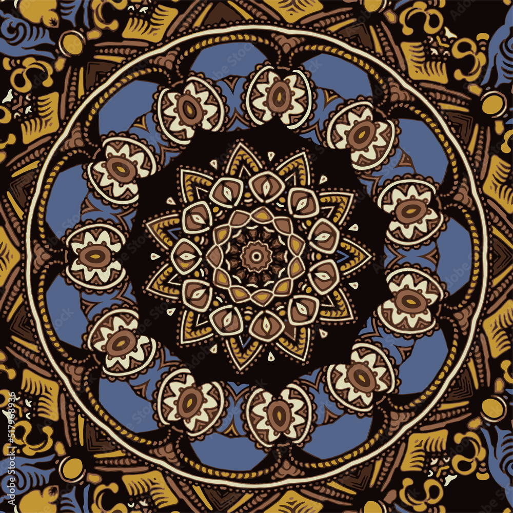 Floral ornament beautiful mandala illustration