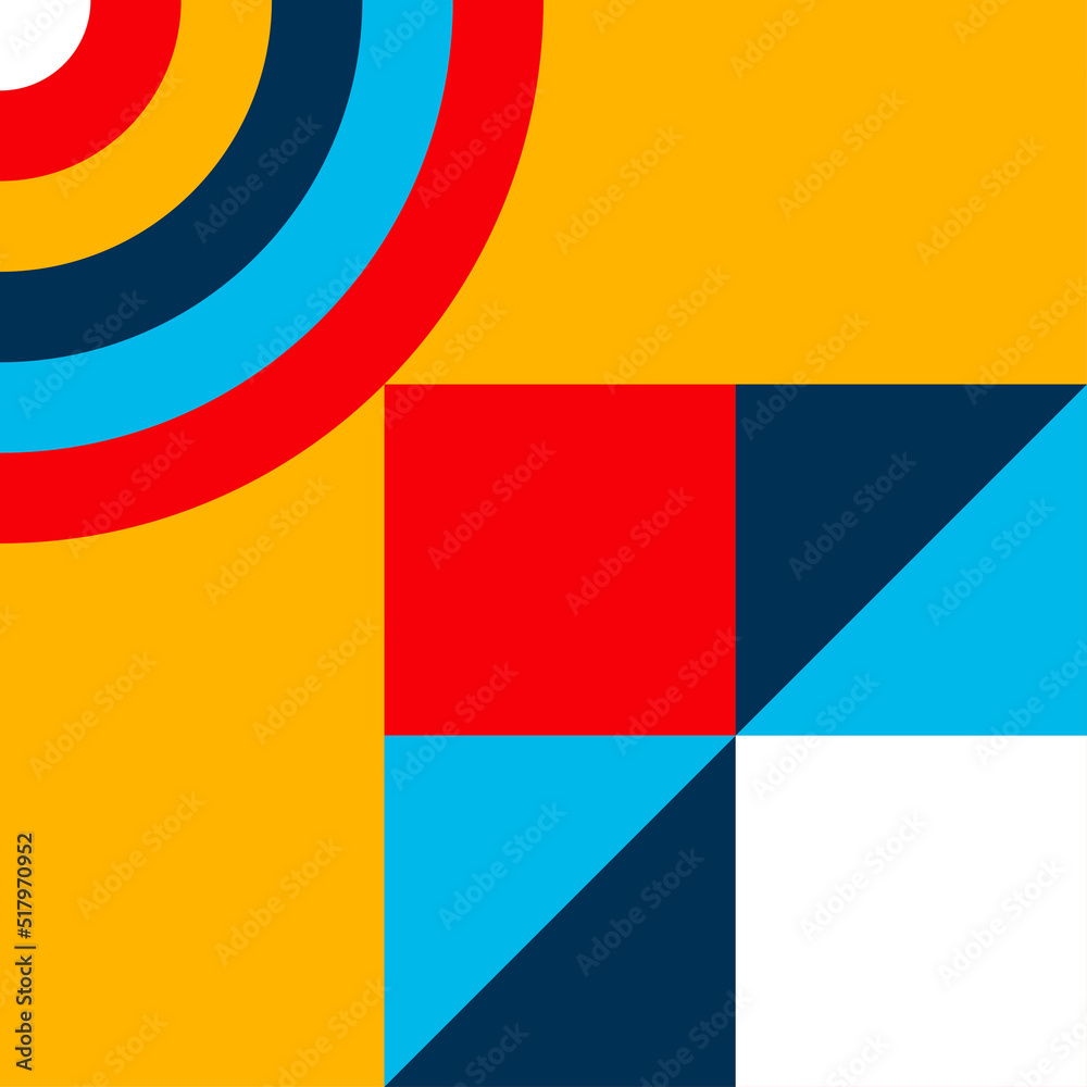 Abstract geometric bauhaus background vector minimal 20s style with figures and shapes circle, triangle. square. Human psychology and mental health concept illustration. 10 eps Abstract geometric bauhaus background vector minimal 20s style with figures and shapes circle, triangle. square. Human psychology and mental health concept illustration. 10 eps