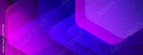 Futuristic geometric light blue and magenta overlap shape Abstract presentation template isolated vector