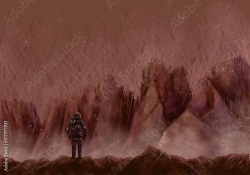 Alien planet - digital painting