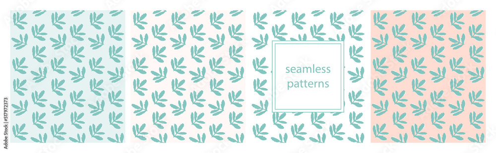 Leaves seamless pattern. Floral design on different backgrounds. Abstract textute for fabric, textile, print, etc.
Leaves seamless pattern. Floral design on different backgrounds. Abstract textute for fabric, textile, print, etc.