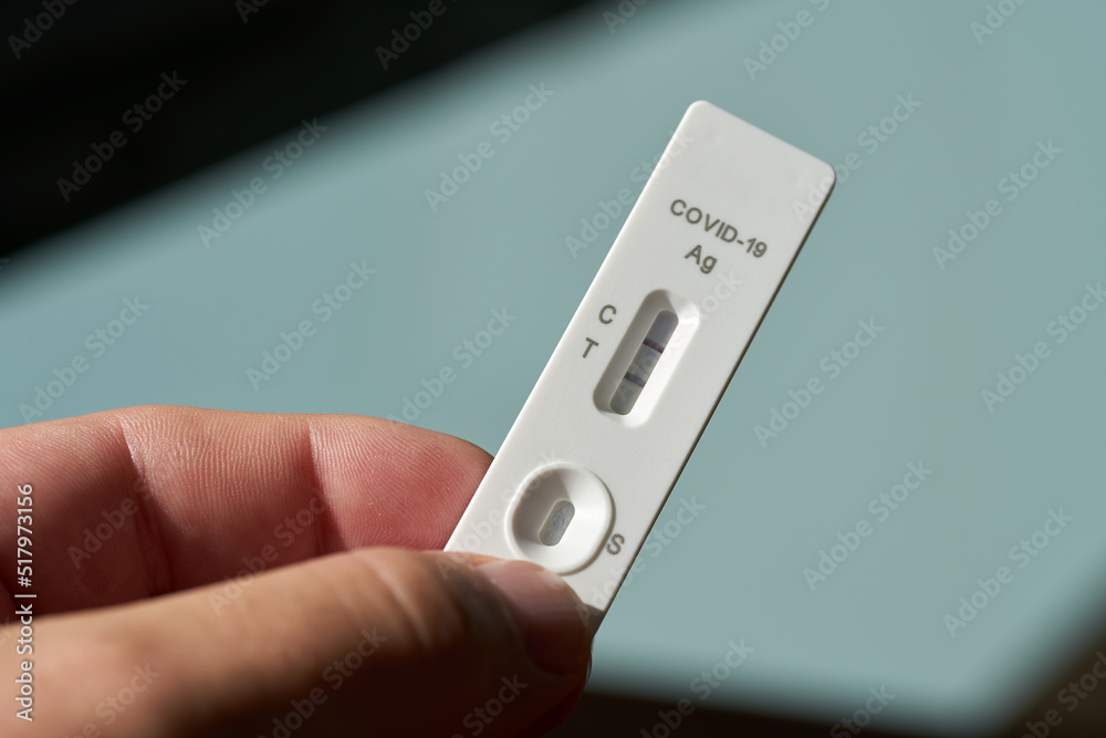 custom made wallpaper toronto digitalSelf-conducted Corona antigen rapid test with a positive test result