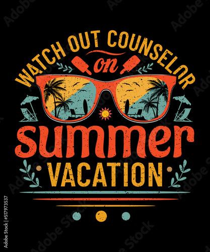 Summer T-Shirt Design or Vacation T shirt template