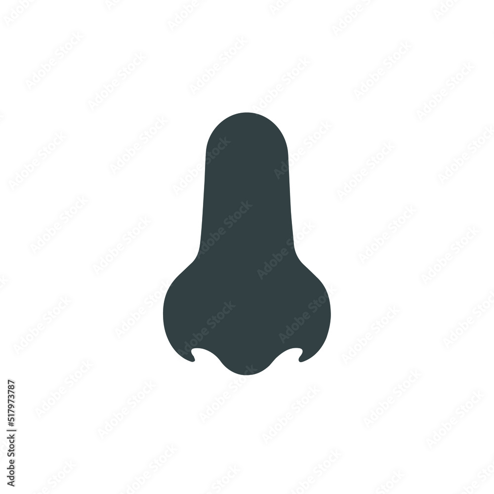 Fototapeta premium the nose icon. vector simple illustration