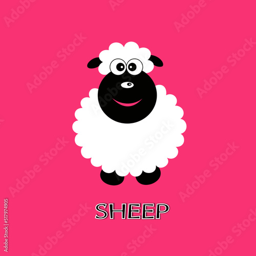 Nice cartoon vector sheep
