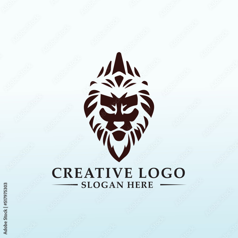 Lion vector logo design template idea Lion vector logo design template idea