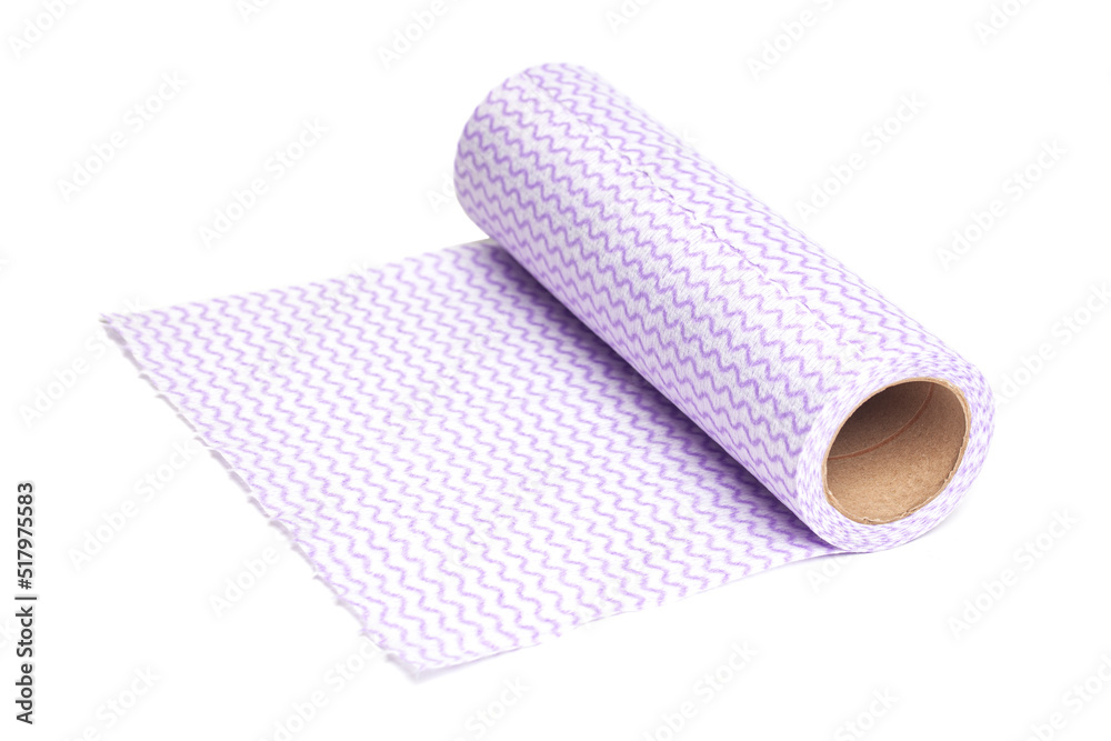 Kitchen towel roll isolated on a white background Kitchen towel roll isolated on a white background