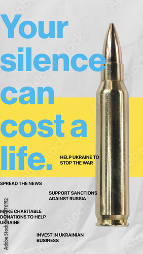 Poster about the war in Ukraine