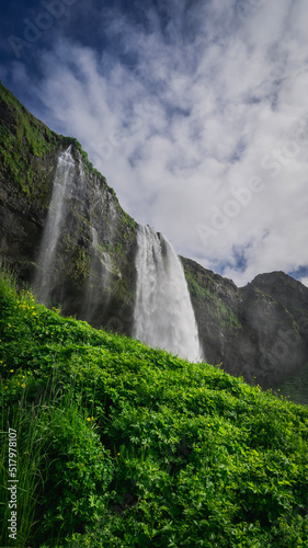 waterfall in the mountains