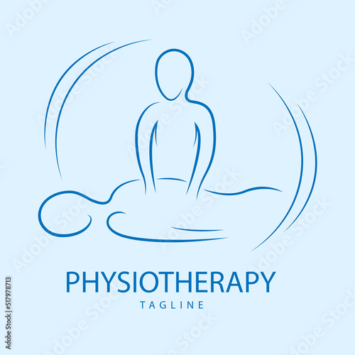 Physiotherapy logo design. Professional massage therapy