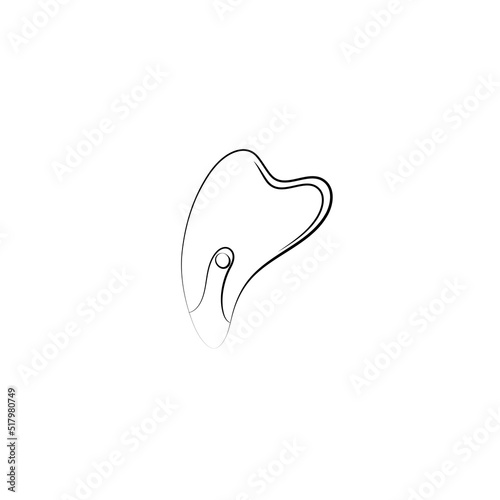 Microcurrent Lifting Scraping Massager. Firming Facial Massage Scrap Device. Gadget for lymphatic drainage anti-aging anti-wrinkle massage. Beauty skin care equipment gadgets and devices. Vector