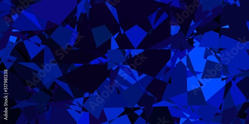 Dark Pink, Blue vector pattern with polygonal shapes.