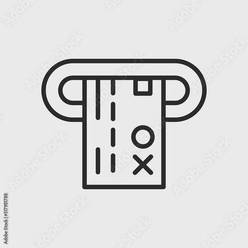 Credit card in Atm icon. Simple bank card in atm for social media, app and web design. Vector illustration