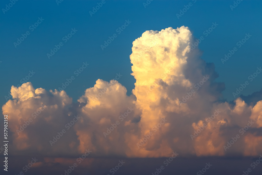 Cumulonimbus cloud in the evening at sunset