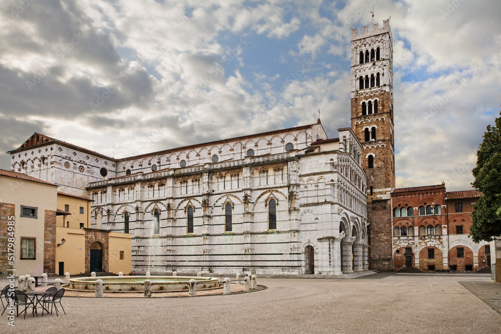 Lucca Tuscany Italy The Medieval Roman Catholic Cathedral Of Saint Lucca Tuscany Italy The Medieval Roman Catholic Cathedral Of Saint