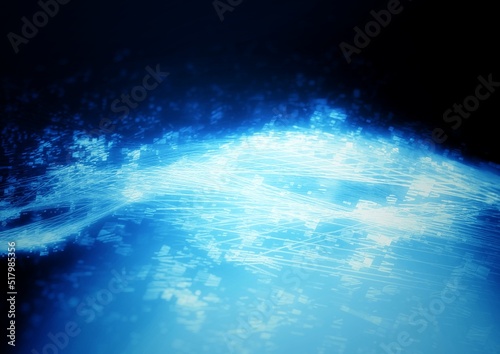 Fototapeta Naklejka Na Ścianę i Meble -  青い光の抽象的な背景