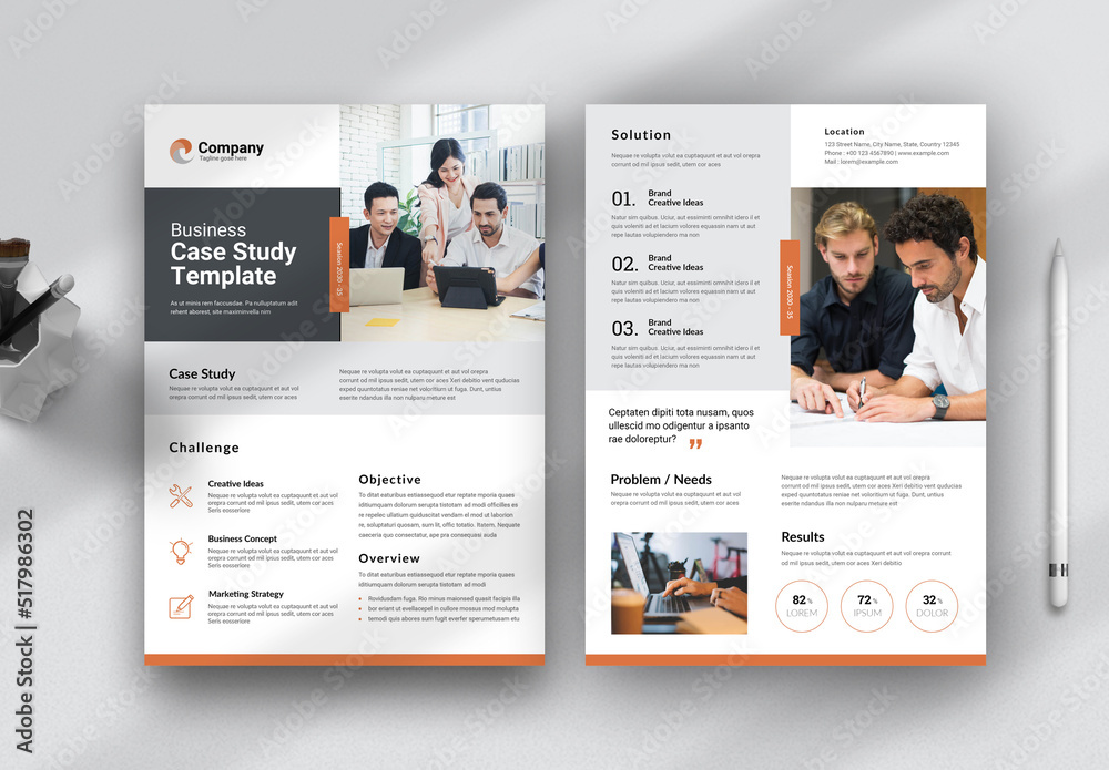 Business Case Study Stock Template | Adobe Stock