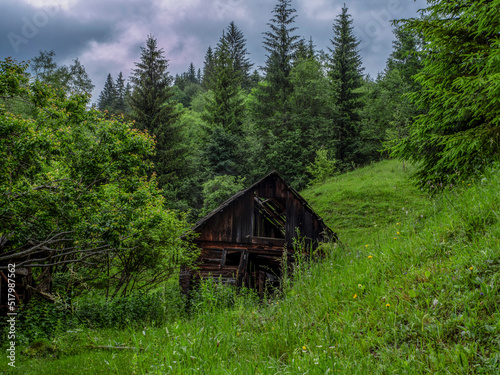 Once an introvert lived here, away from everyone. Possibly a hunting lodge that we found while in the mountains.