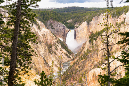 Lower Falls of the Yellowstone River in Yellowstone National Park, Wyoming