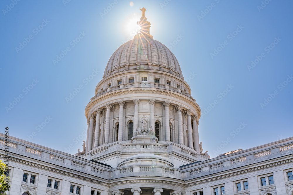 Dome of the Wisconsin State Capitol Building in Madison, Wisconsin
