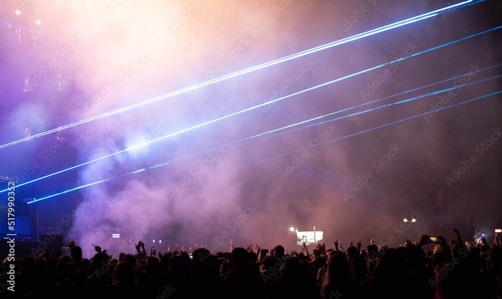 crowd at concert - summer music festival