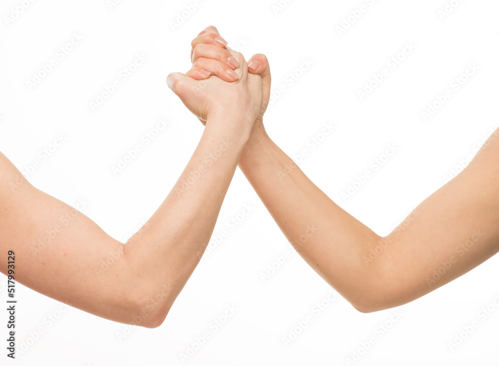 human hands on a white background isolated. hands indicate support hold care resist compete. human hands on a white background isolated. hands indicate support hold care resist compete.