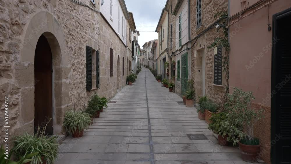 Historic street in the old town, Alcudia, Majorca, Balearic Islands Historic street in the old town, Alcudia, Majorca, Balearic Islands