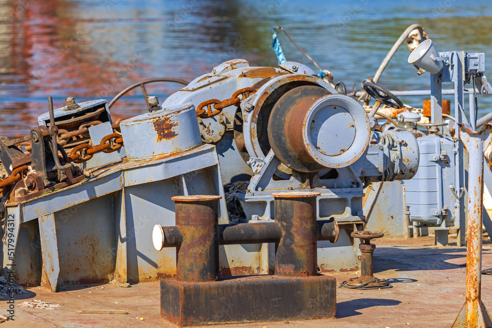 Ship Anchor Windlass Stock Photo Adobe Stock