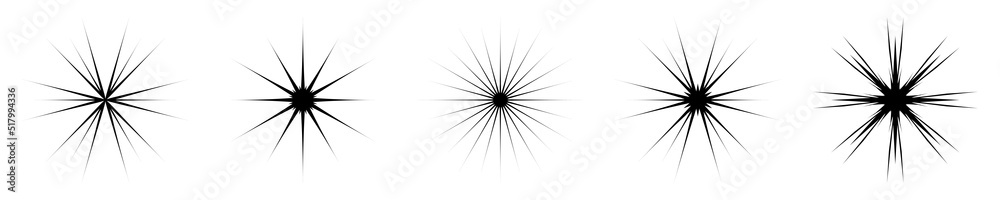 Fototapeta premium Elegant sparkle star icon collection design element for luxury decorative 