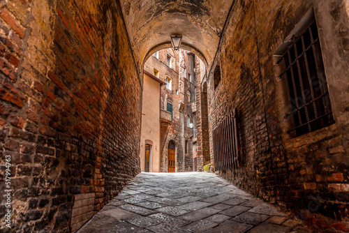 Generic architecture and street view in Siena, Tuscany, Italy