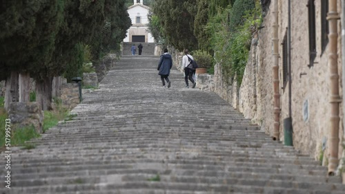 Wallpaper Mural People and 365 steps leading to Calvary Chapel, Pollenca, Majorca, Balearic Islands Torontodigital.ca
