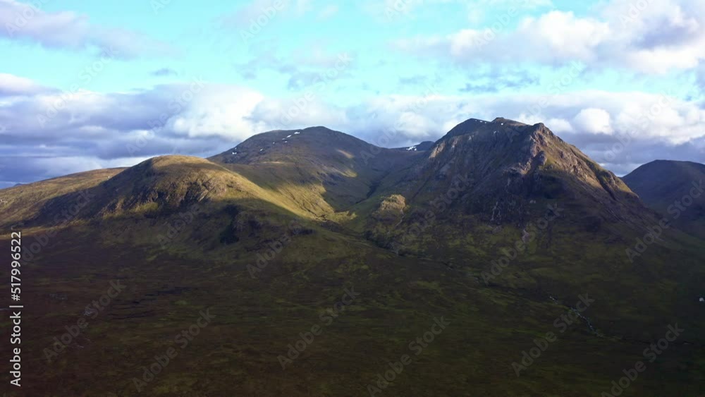 Aerial view of the landscape towards Glencoe, Scotland. Aerial view of the landscape towards Glencoe, Scotland.