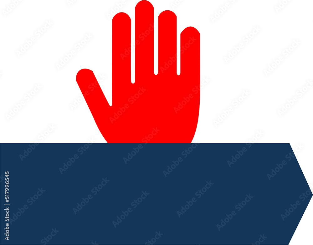 Obraz premium hand and direction box