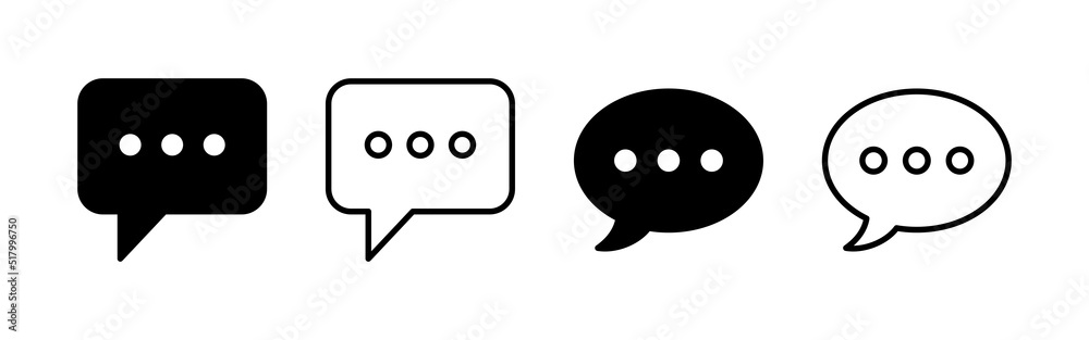Chat icon vector. speech bubble sign and symbol. comment icon. message Chat icon vector. speech bubble sign and symbol. comment icon. message