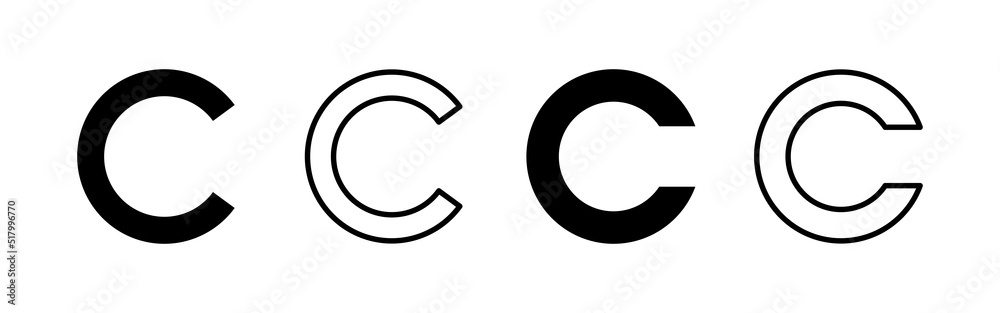 Copyright icon vector. copyright sign and symbol Copyright icon vector. copyright sign and symbol