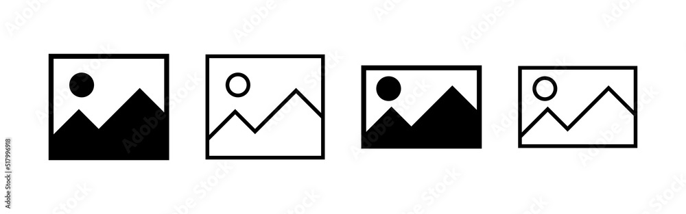 Picture icon vector. photo gallery sign and symbol. image icon
