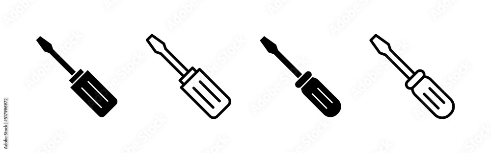 Screwdriver icon vector.tools sign and symbol Screwdriver icon vector.tools sign and symbol