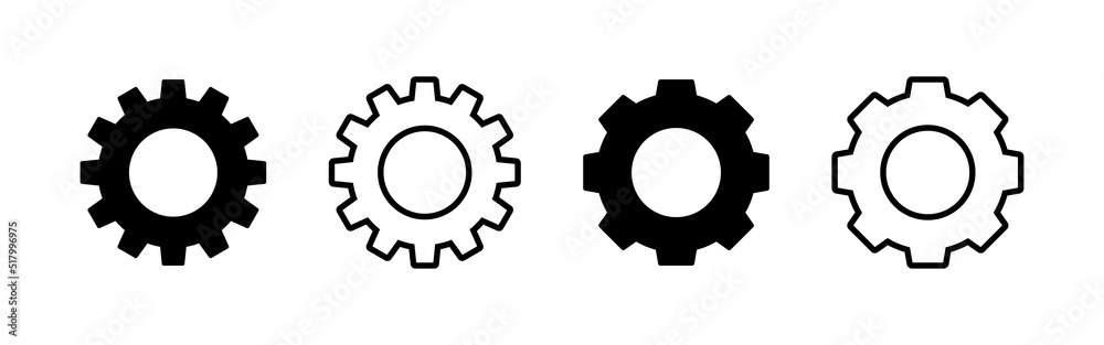 Setting icon vector. Cog sign and symbol. Gear Sign Setting icon vector. Cog sign and symbol. Gear Sign