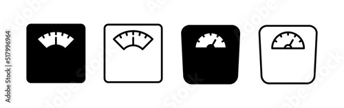 Scales icon vector. Weight scale sign and symbol