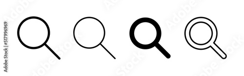 Search icon vector. search magnifying glass sign and symbol