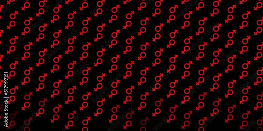 Dark Red vector background with woman symbols. Dark Red vector background with woman symbols.
