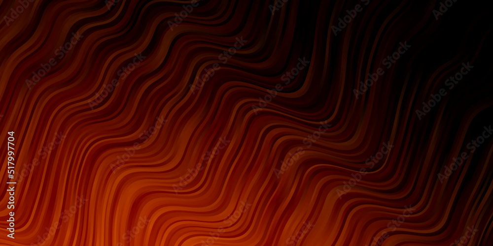 Dark Orange vector backdrop with bent lines. Dark Orange vector backdrop with bent lines.