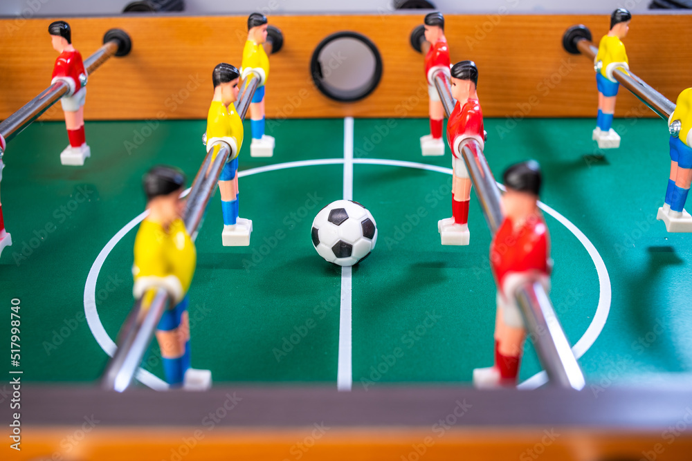 Fototapeta premium Close up of table football game 