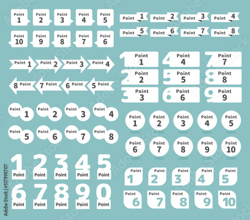 数字　ポイント　アイコン　セット